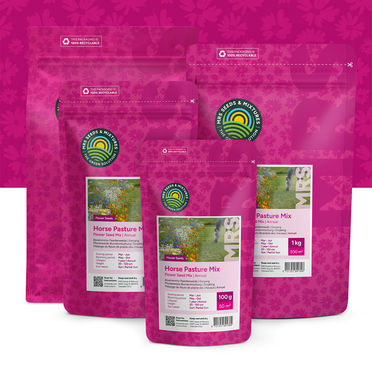 Mélange de fleurs de prairie des chevaux