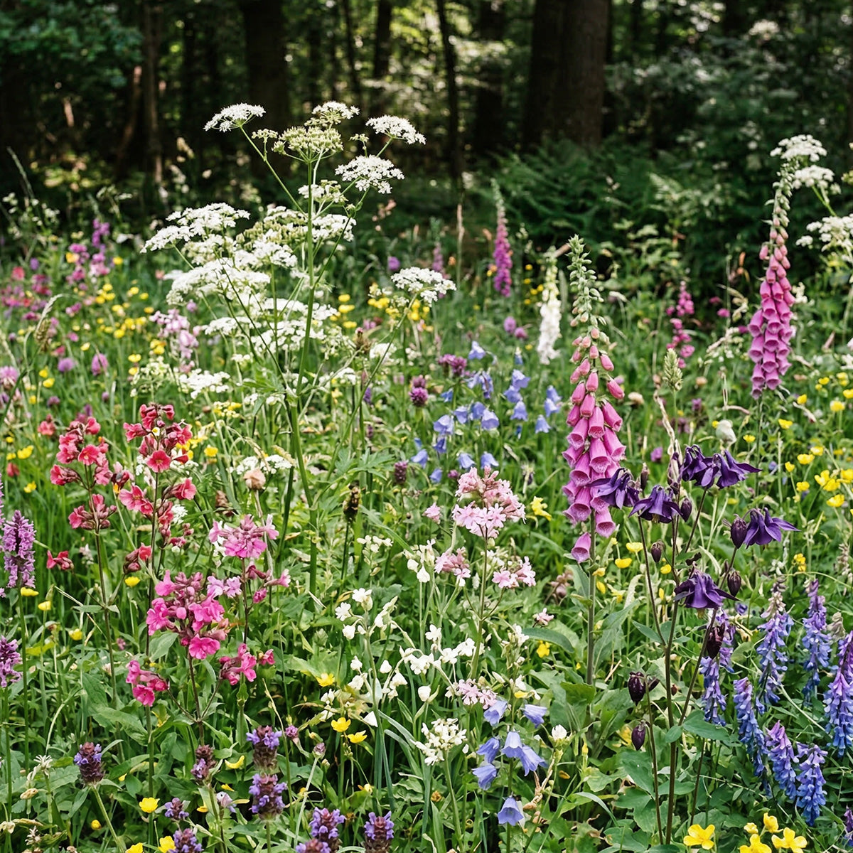 Mélange de fleurs d'ombre indigènes – vivaces