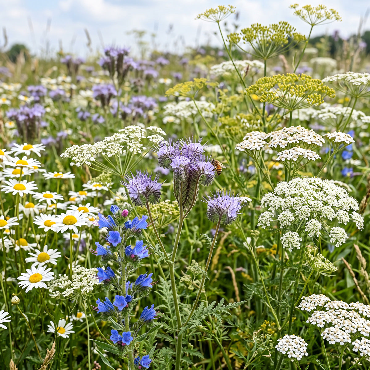 Mélange de fleurs pour attirer les insectes bénéfiques