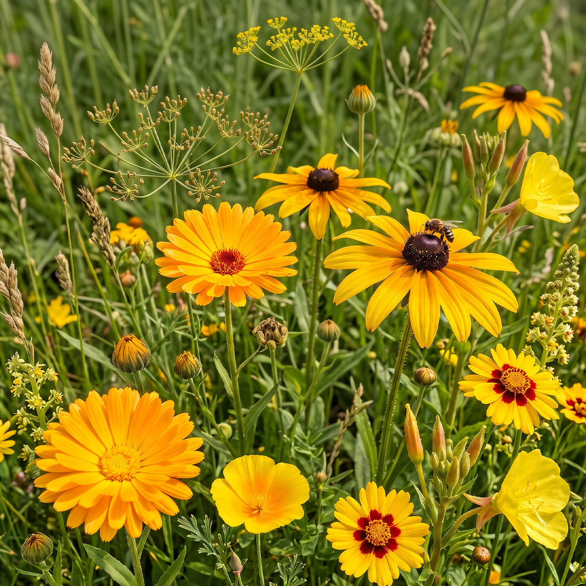 Fleurs d'été – Mélange de teintes jaunes