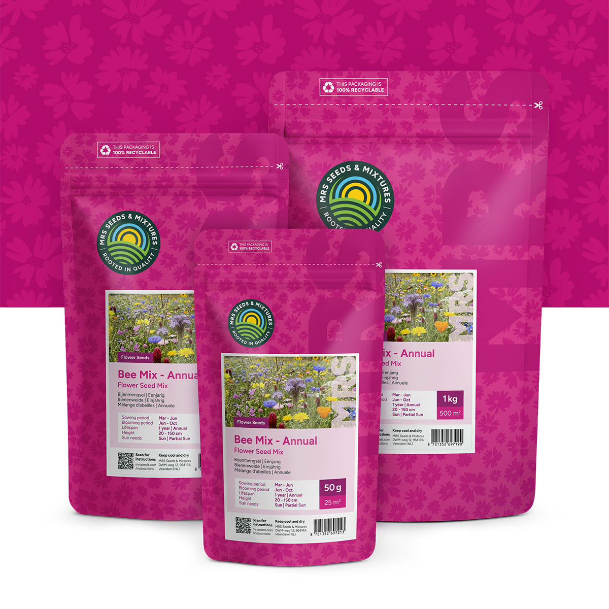 Mélange de fleurs pour abeilles annuelles