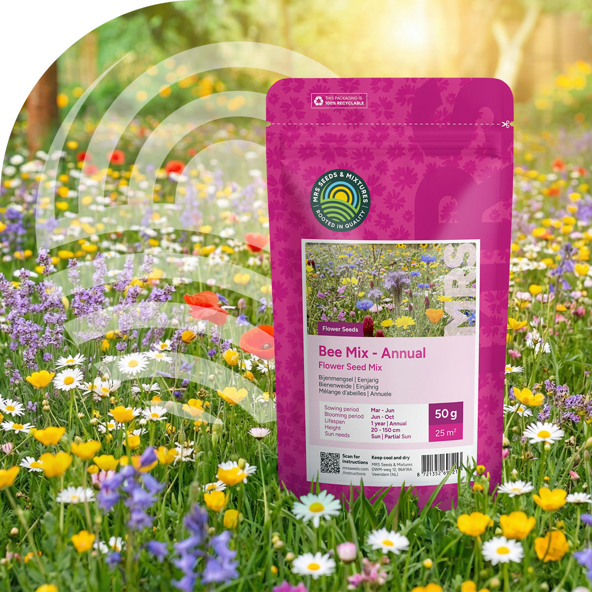 Mélange de fleurs pour abeilles annuelles