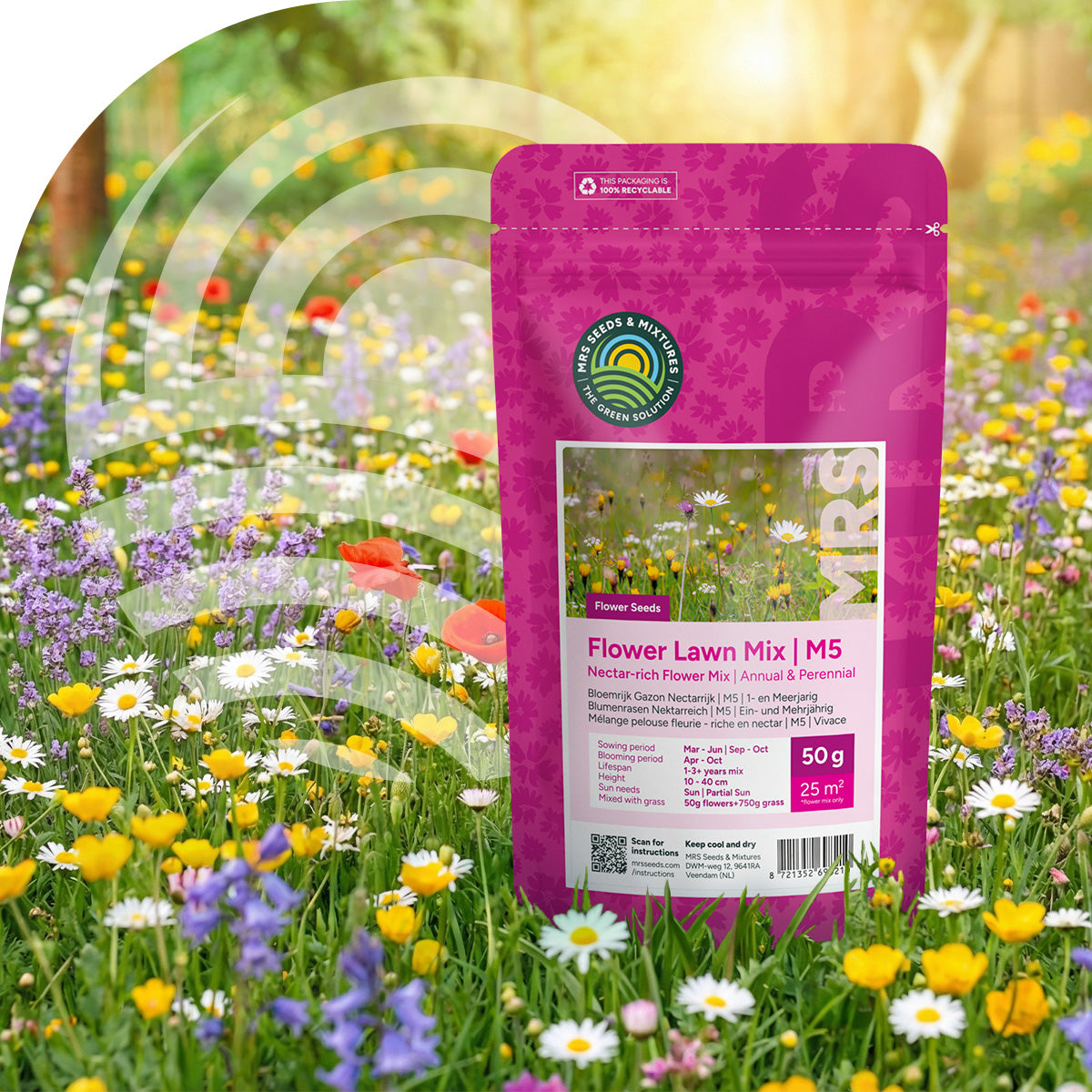 Type M5 - Mélange pelouse fleurie - riche en nectar