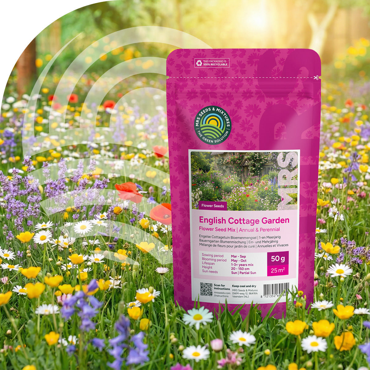 Mélange de fleurs de cottage-garden anglais