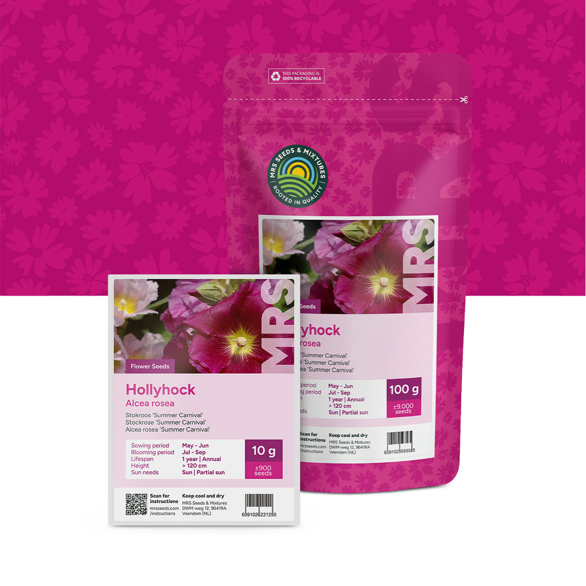 Alcea rosea 'Summer Carnival' – Alcea Rosea