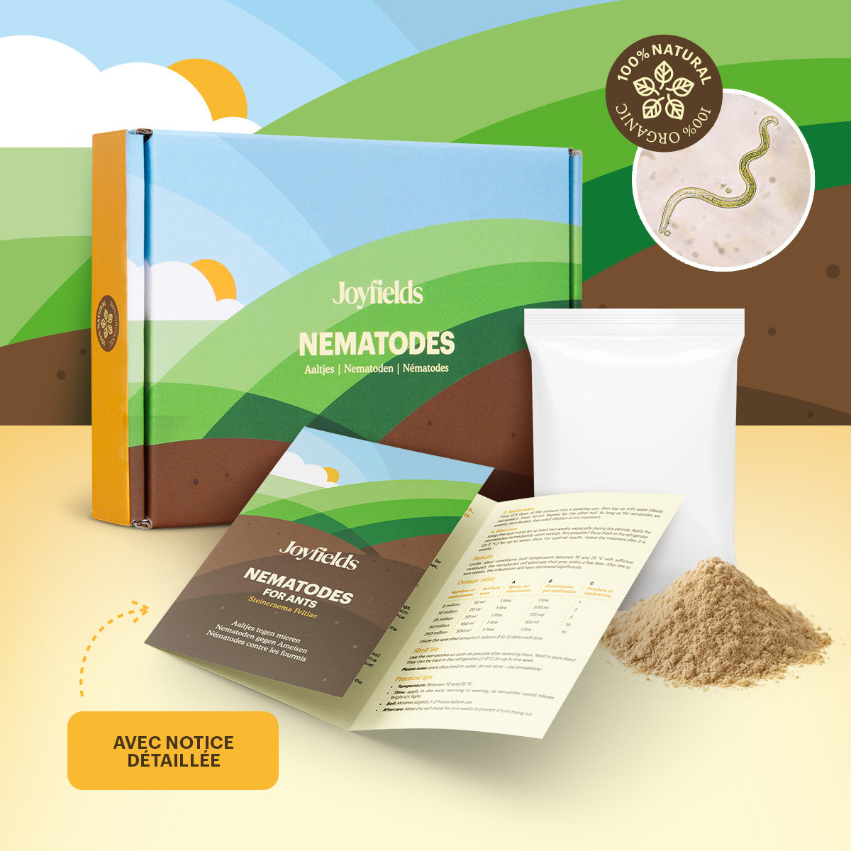 Joyfields nematodes contre les larves de tipules (Steinernema carpocapsae) [fr]