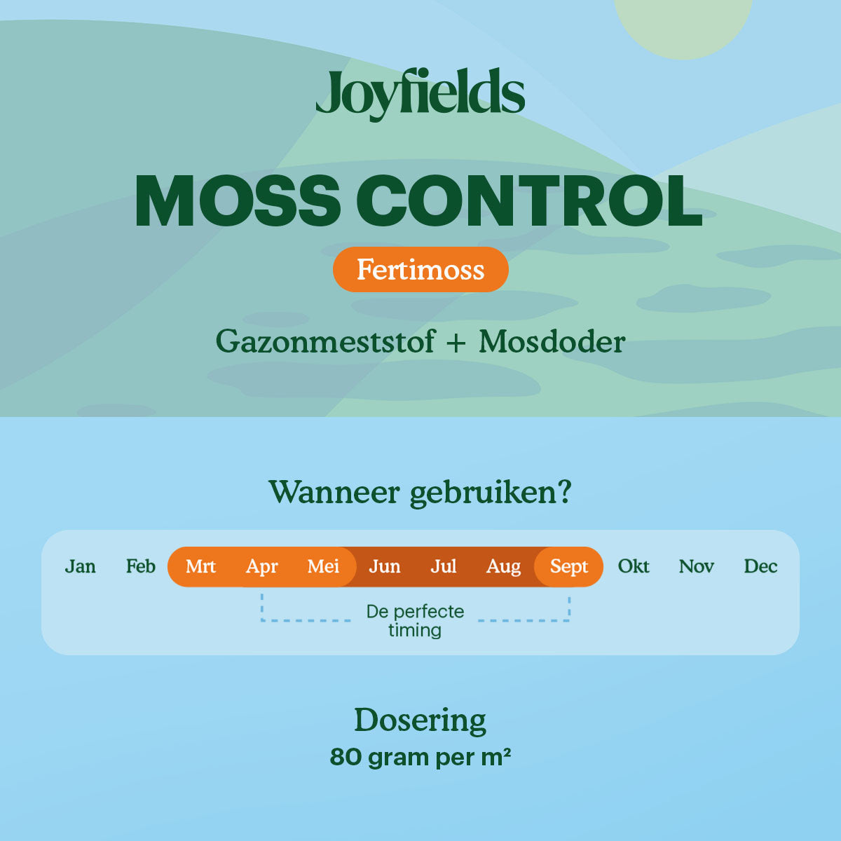 Joyfields Moss Control - Gazonmeststof + Mosdoder - 3 kg [nl]