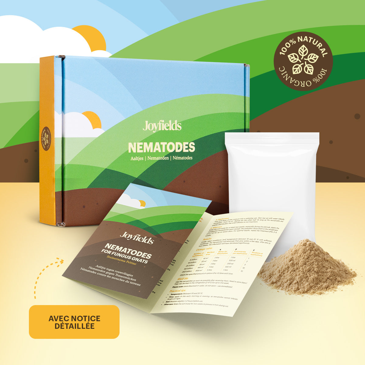 Joyfields Nematodes contre les moucherons du terreau (Steinernema feltiae) [fr]