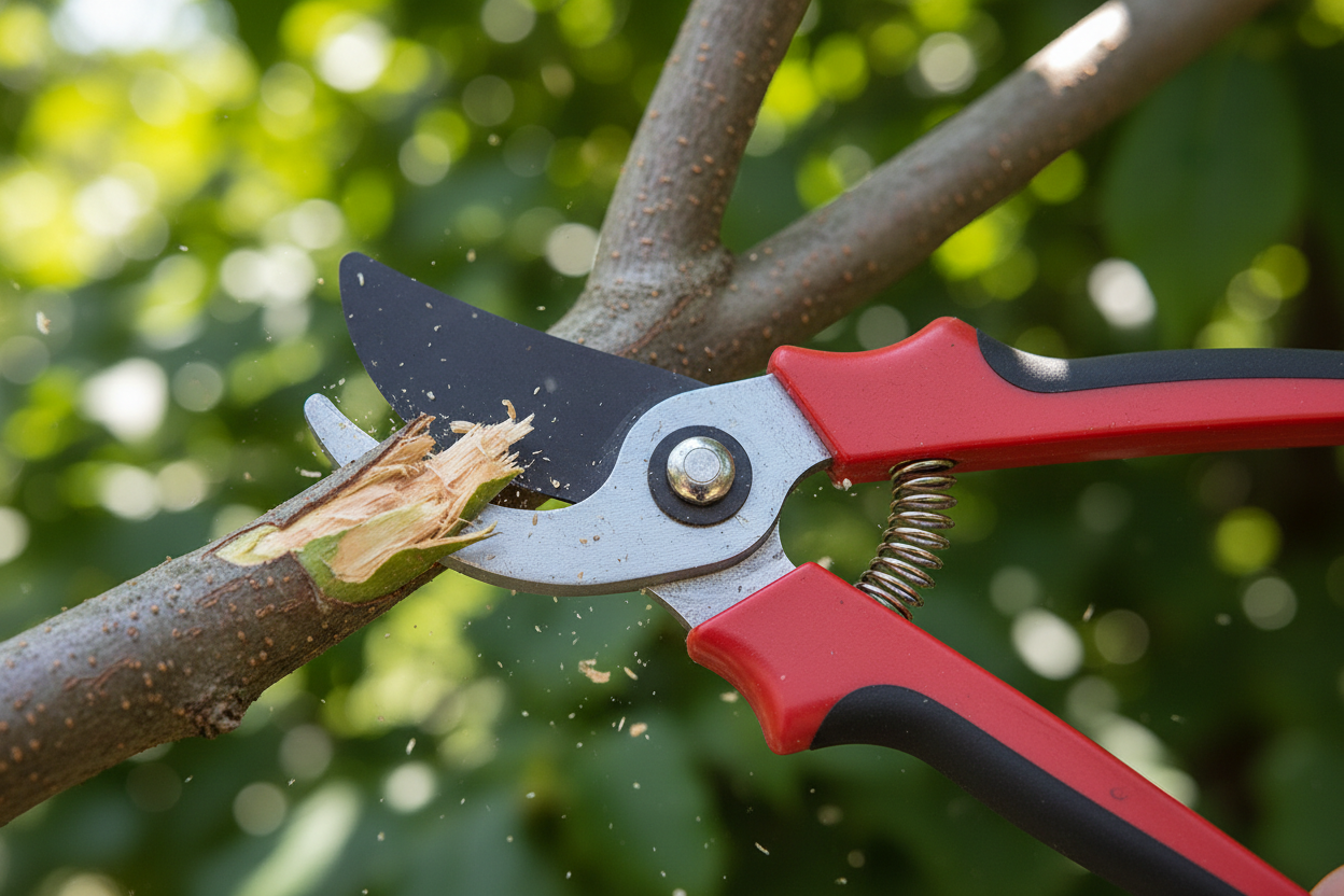 Knipt de tak doormidden