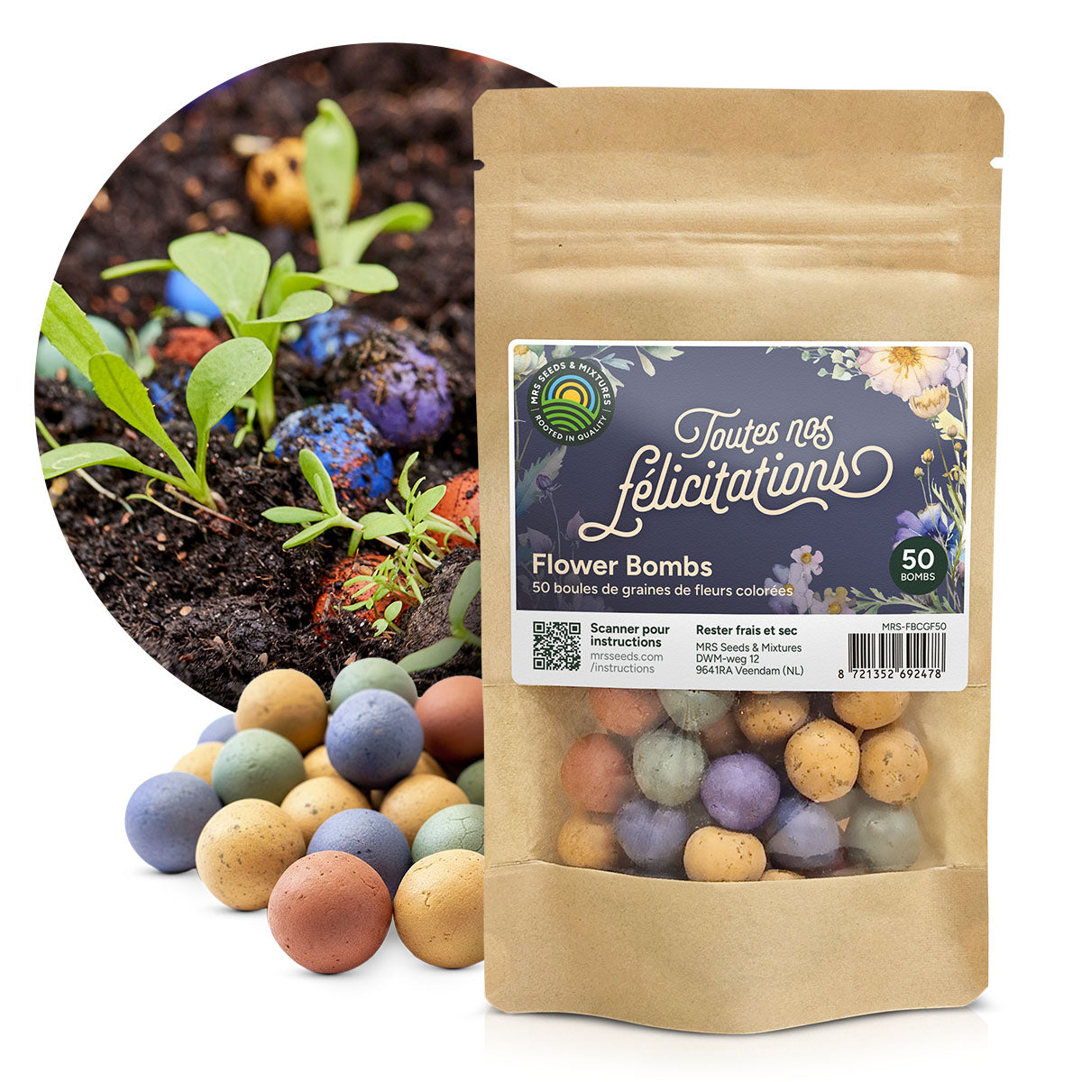 MRS Seeds & Mixtures Flower Bombs - Bombes de graines mix - Félicitations ! [fr]
