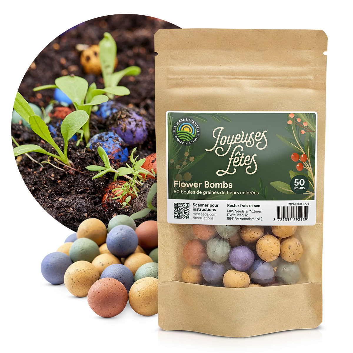 MRS Seeds & Mixtures Flower Bombs - Bombes de graines mix - Joyeuses fêtes ! [fr]