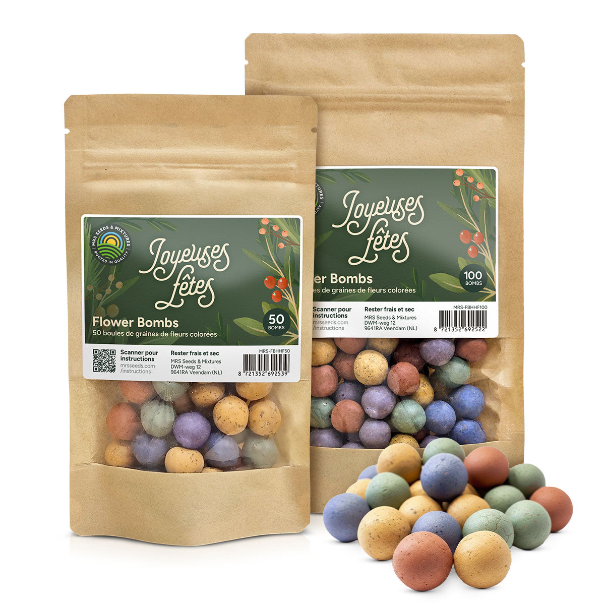 MRS Seeds & Mixtures Flower Bombs - Bombes de graines mix - Joyeuses fêtes ! [fr]