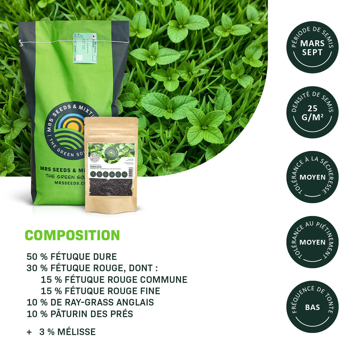 MRS Seeds & Mixtures Lemon Lawn - Pelouse Anti-Moustiques [fr]
