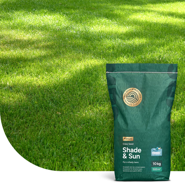 MOOWY Shade & Sun Gazon Ombre 250 m² - Semences de Pelouse qui Poussent Bien au Soleil et à l'Ombre - Avec Revêtement pour une Germination 38% Plus Efficace MOOWY Shade & Sun Gazon Ombre 250 m² - Semences de Pelouse qui Poussent Bien au Soleil et à l'Ombre - Avec Revêtement pour une Germination 38% Plus Efficace